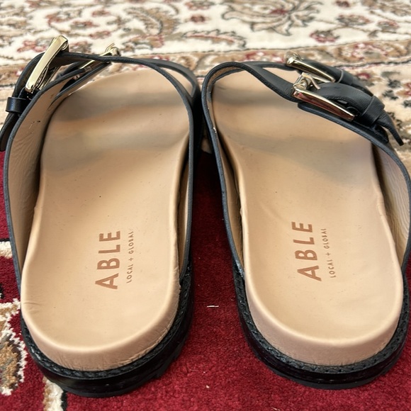 🆕  Able Local+Global Whitney Sandal Black in Size 11M - Picture 3 of 9
